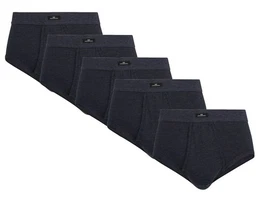 GTZBURG Slip 5er Pack Herren Unterhosen (5-St) Feinripp mit Eingriff