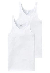 Schiesser Unterhemd Essentials (2er-Pack) Weiß/Creme