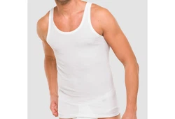 Schiesser Unterhemd Essentials (2er-Pack) Weiß/Creme