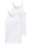 Schiesser Unterhemd Essentials (2er-Pack) Weiß/Creme