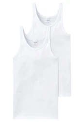 Schiesser Unterhemd Essentials (2er-Pack) Weiß/Creme