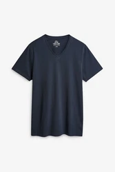 Next Unterhemd T-Shirts mit V-Ausschnitt V-Shirt (5er-Pack) Blau/Dunkelblau/Grau/Weiß
