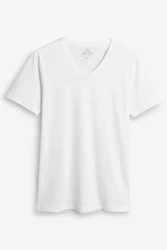 Next Unterhemd T-Shirts mit V-Ausschnitt V-Shirt (5er-Pack) Weiß/Grau/Creme