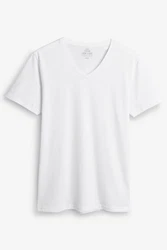 Next Unterhemd T-Shirts mit V-Ausschnitt V-Shirt (5er-Pack) Weiß/Grau/Creme