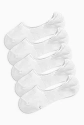 Next Flinge unsichtbare Sneaker-Socken (5-Paar) Weiß/Creme