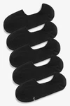 Next Flinge unsichtbare Sneaker-Socken (5-Paar) Schwarz/Dunkelgrau