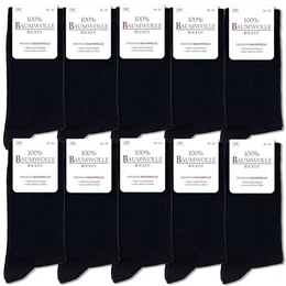 Businesssocken Herren 100% Baumwollsocken 10-20er Pack (Modell: Ingo) (10-Paar)