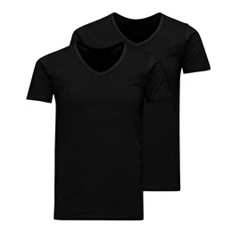 Unterziehshirt Basic V-Neck Tee SS (2-St) aus softem Baumwoll-Jersey