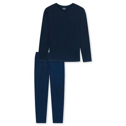 Pyjama Herren Schlafanzug 2-tlg. Set - lang, (2 tlg)