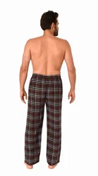 Trend by Normann Pyjama Herren Hose Dunkelrot/Rot/Braun