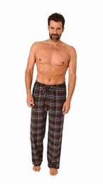 Pyjama Herren Flanell Schlafanzug Hose lang kariert aus Baumwolle
