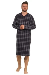 Pyjama Herren Nachthemd langarm - auch in bergren bis Grsse kariert