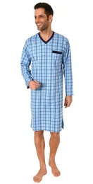 Pyjama Herren Nachthemd langarm - auch in bergren bis Grsse kariert