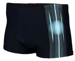 Aquarti Badehose Kurz Sportlich Streifen Dunkelblau/Blau/Türkis