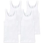 Schiesser Unterhemd Basic Weiß/Creme/Dunkelblau