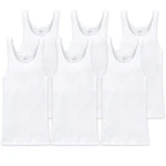 Schiesser Unterhemd Basic Weiß/Creme/Dunkelblau