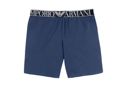 Emporio Armani Pyjama Shorty mit Bermudashorts Weiß/Blau/Creme/Hellblau/Dunkelblau