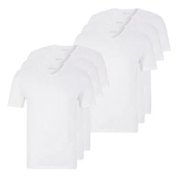 Unterziehshirt Classic T-Shirt (6-St) mit fein geripptem V-Ausschnitt