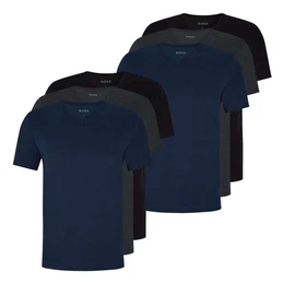 Unterziehshirt Classic T-Shirt (6-St) mit fein geripptem V-Ausschnitt