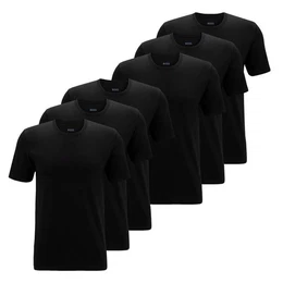 Unterziehshirt Classic T-Shirt (6-St) mit fein geripptem Rundhalsausschnitt
