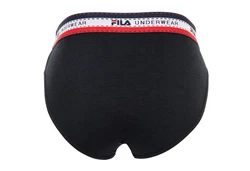 FILA Herren Slip 4er Pack Logobund Cotton Stretch schwarz