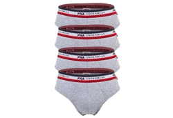FILA Herren Slip 4er Pack Logobund Cotton Stretch 