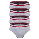 FILA Herren Slip 4er Pack Logobund Cotton Stretch 