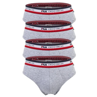 FILA Herren Slip 4er Pack Logobund Cotton Stretch FILA Herren Slip 4er Pack Logobund Cotton Stretch