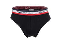 FILA Herren Slip 4er Pack Logobund Cotton Stretch schwarz