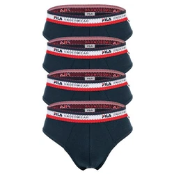 FILA Herren Slip 4er Pack Logobund Cotton Stretch 