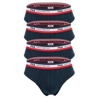 FILA Herren Slip 4er Pack Logobund Cotton Stretch FILA Herren Slip 4er Pack Logobund Cotton Stretch