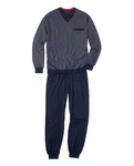 GTZBURG Schlafanzug Manhattan Pyjama Dunkelblau/Blau