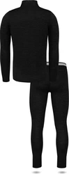 normani Thermounterhemd Herren Merino Langarmshirt und Hose Skiunterwäsche Schwarz