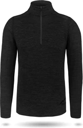 normani Thermounterhemd Herren Merino Langarmshirt und Hose Skiunterwäsche Schwarz