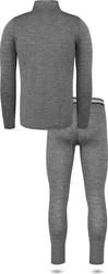 normani Thermounterhemd Herren Merino Langarmshirt und Hose Skiunterwäsche Grau/Dunkelgrau/Hellgrau
