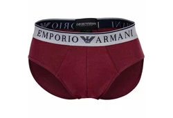 Emporio Armani Herren Slips 2er Pack Endurance Briefs Burgund/Marine
