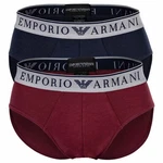Emporio Armani Herren Slips 2er Pack Endurance Briefs Burgund/Marine