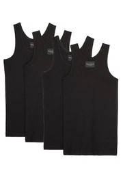 Unterhemd 4er Pack Iconic Rib Organic Cotton (Spar-Set, 4-St) Unterhemd / Tanktop - Baumwolle - Weiches und atmungsaktives Material