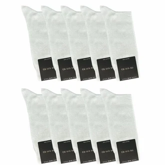 cawaso Businesssocken für Herren (10 Paar) Weiß/Dunkelgrau/Hellblau