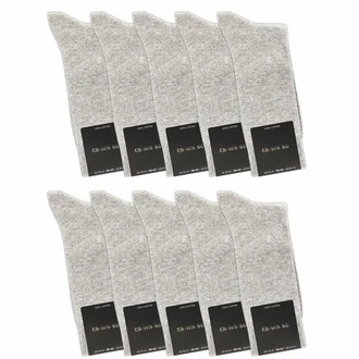 cawaso Businesssocken für Herren (10 Paar) Grau/Hellgrau/Dunkelgrau