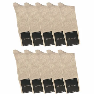 cawaso Businesssocken für Herren (10 Paar) Beige/Khaki/Weiß/Grau/Braun