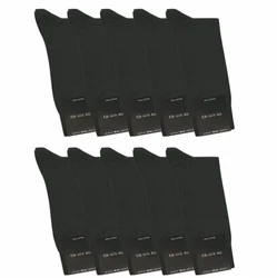 cawaso Businesssocken für Herren (10 Paar) Schwarz/Dunkelgrau/Khaki