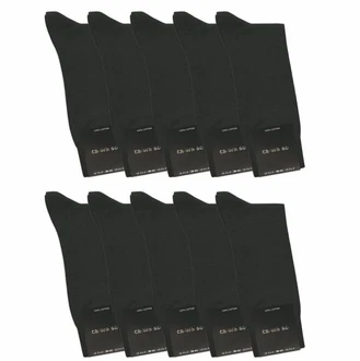 cawaso Businesssocken für Herren (10 Paar) Schwarz/Dunkelgrau/Khaki