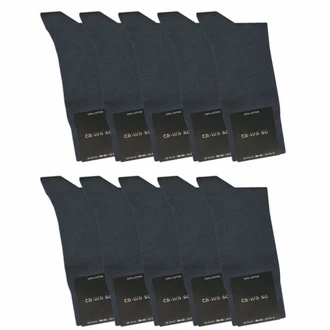 cawaso Businesssocken für Herren (10 Paar) Dunkelblau/Blau/Grau