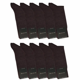 cawaso Businesssocken für Herren (10 Paar) Dunkelgrün/Dunkelrot/Rot/Dunkelbraun/Khaki