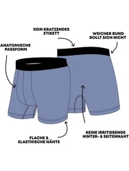 Phil & Co. Retro Pants All Styles Boxershorts Trunks Herren Schwarz