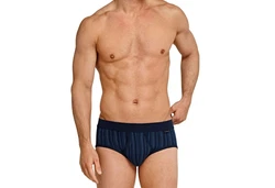 Schiesser Slip mit Eingriff Dunkelblau/Blau