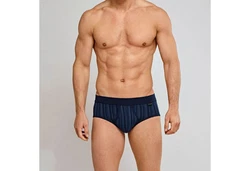 Schiesser Slip mit Eingriff Dunkelblau/Blau