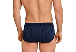 Schiesser Slip mit Eingriff Dunkelblau/Blau
