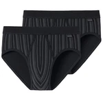 Schiesser Slip mit Eingriff Schwarz/Dunkelgrau/Grau/Braun
